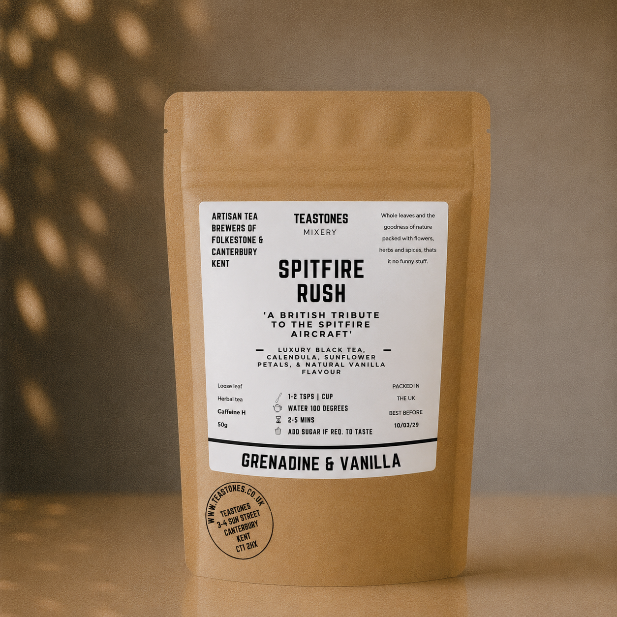 Spitfire Rush Black Tea with Vanilla