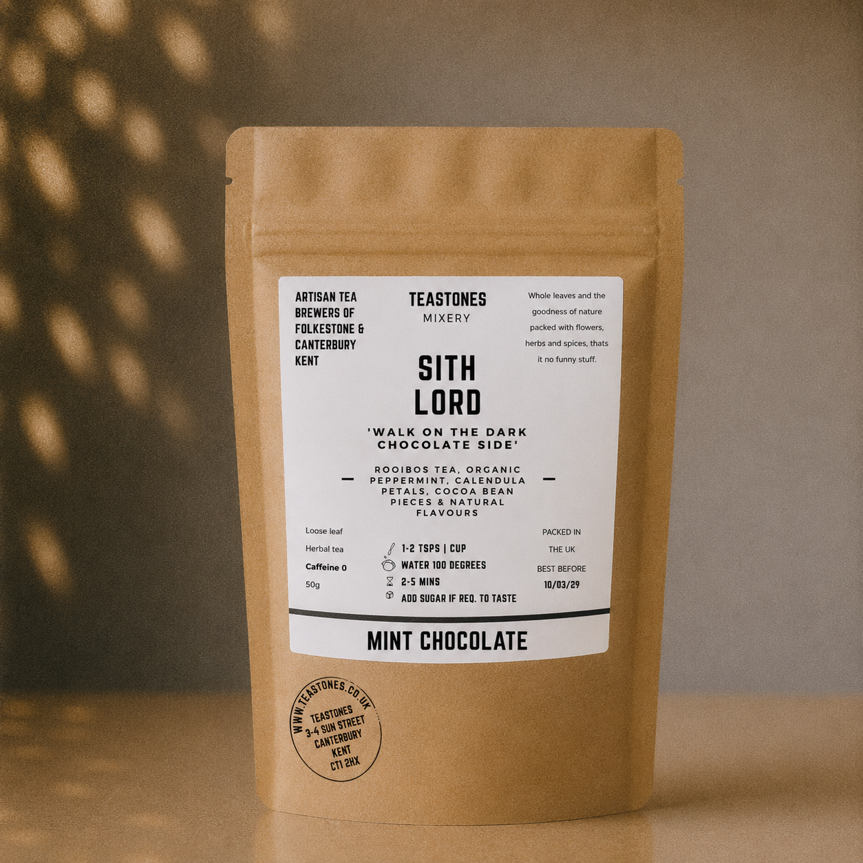 Sith Lord Rooibos Tea Blend   Mint Chocolate