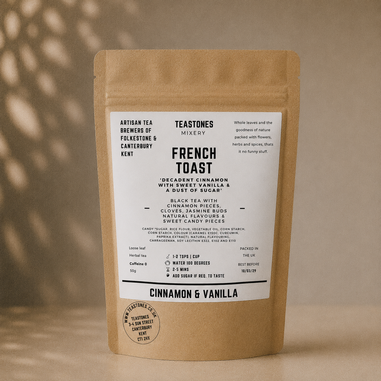 French Toast Black Tea with Sweet Cinnamon