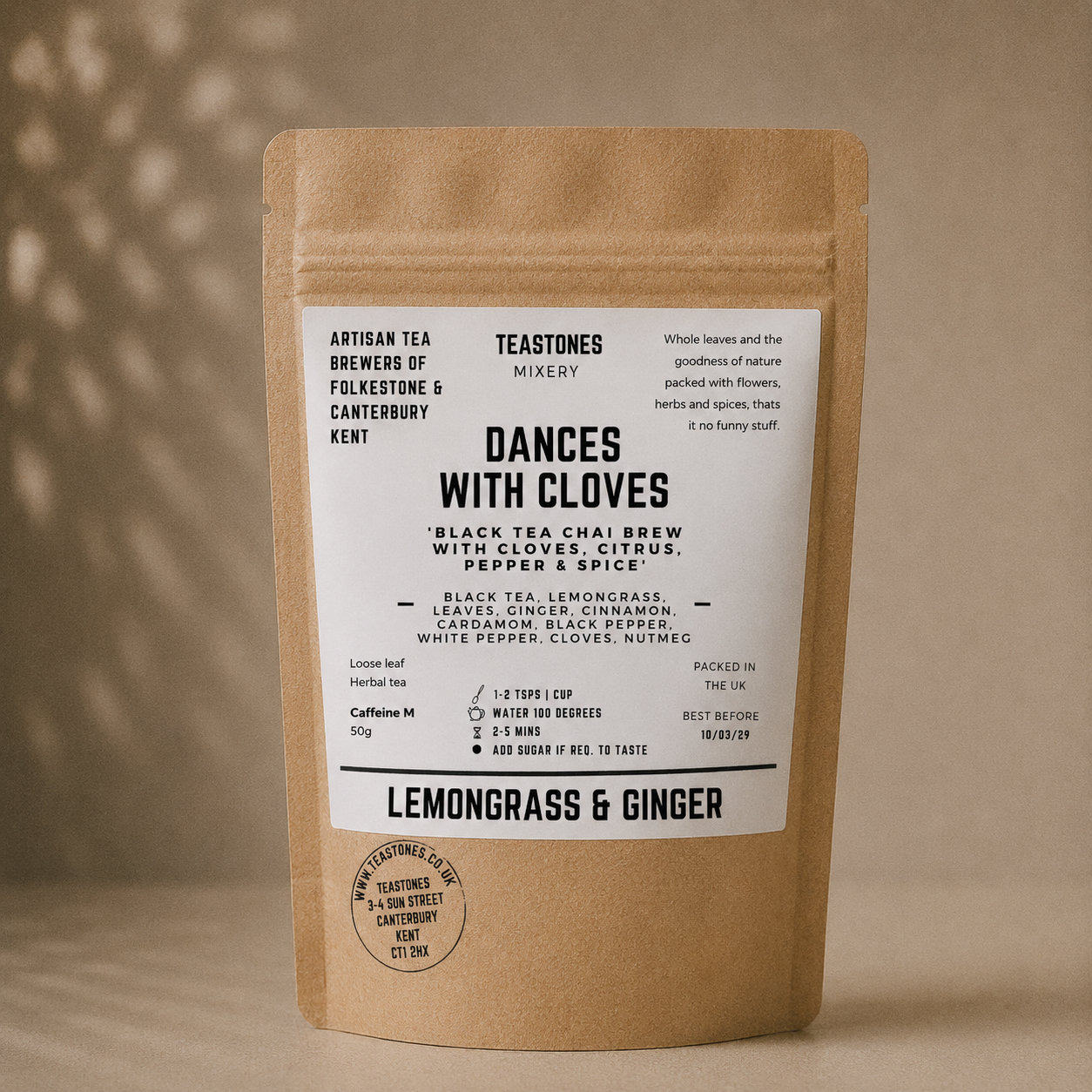 Dances with Cloves Spicy Black Tea Lemongrass Chai