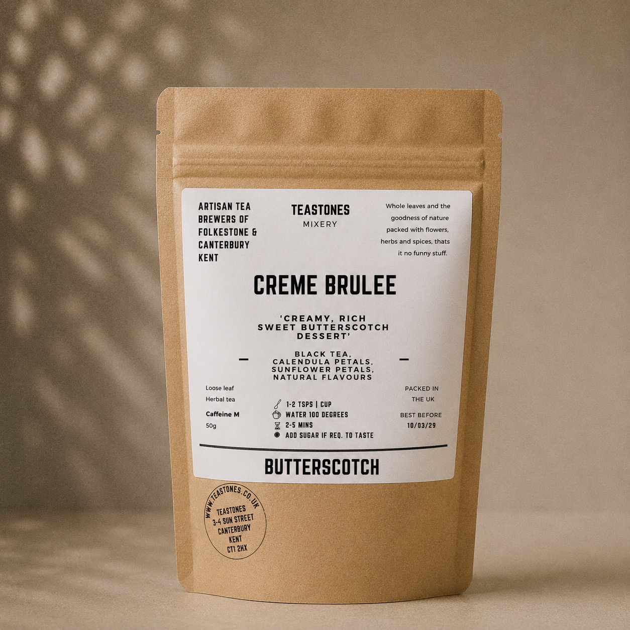 Creme Brulee Black Tea Creme Brulee Butterscotch