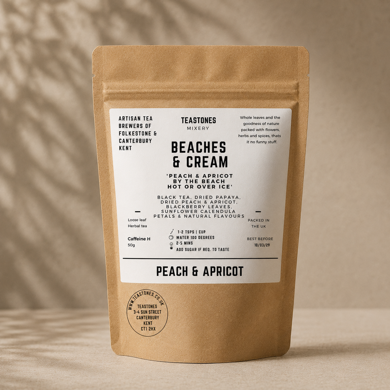 Beaches & Cream              Black Tea with Apricot & Peaches