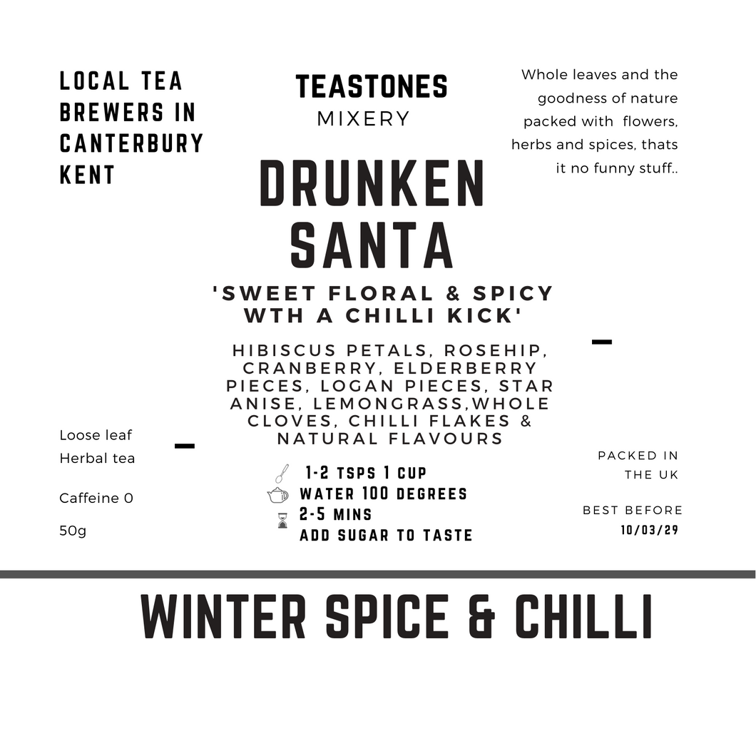 Drunken Santa Herbal Tea with Hibiscus & Chilli